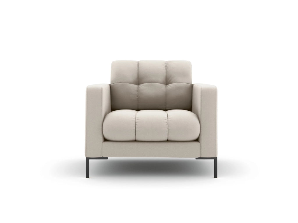 Cosmopolitan Design - Poltrona "Bali" in tessuto strutturato beige 
