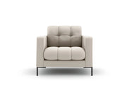 Cosmopolitan Design - Poltrona "Bali" in tessuto strutturato beige 