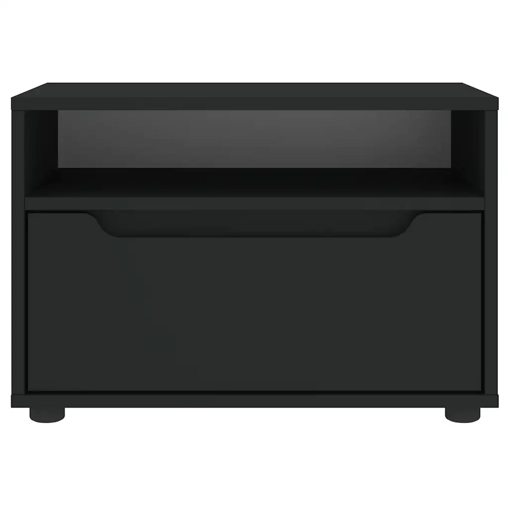 Mobile TV | Armadietto TV | Mobile Porta TV VISNES Nero 60x40x38 cm in Legno Multistrato