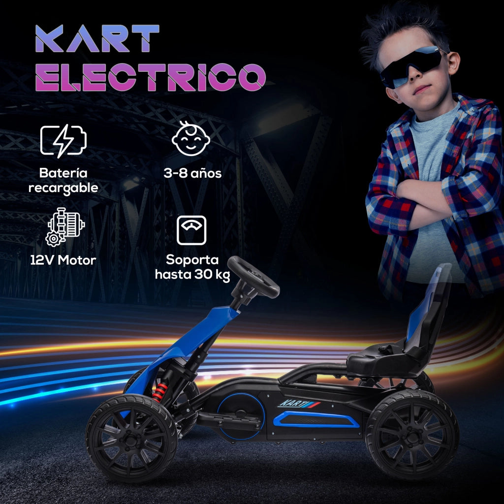 Auto Elettrica per Bambini 12V ¨C Minimal ¨C 100x58x58,5cm Blu