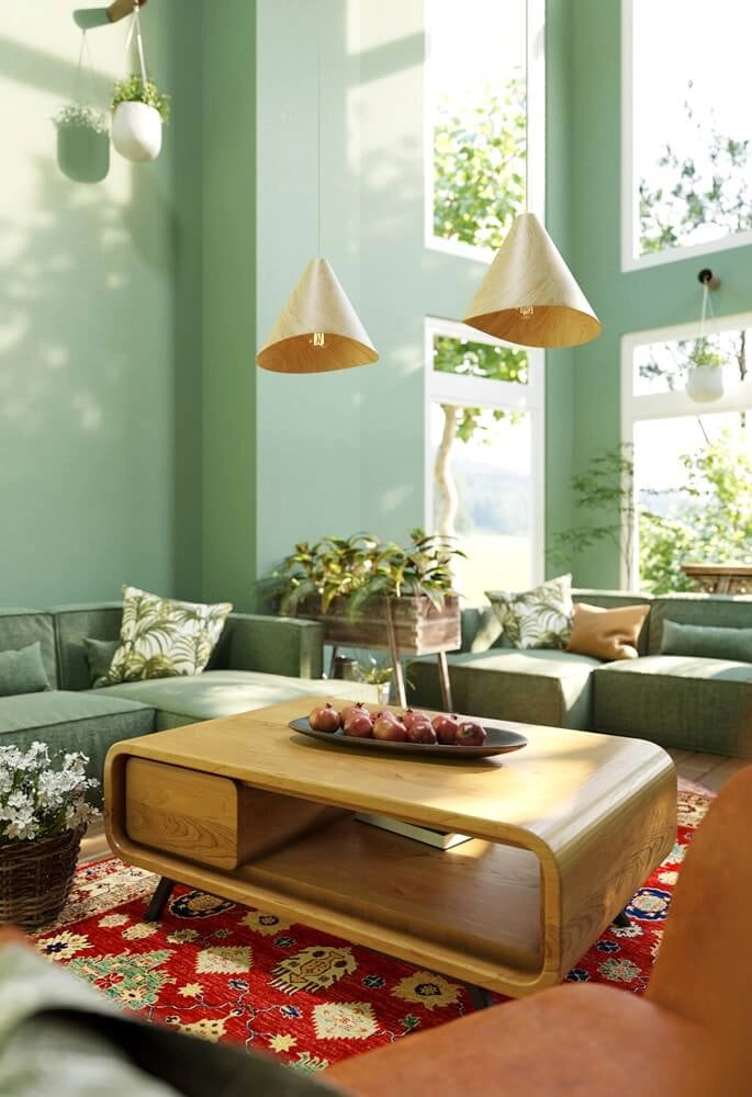 Lampada a sospensione scandinava rovere Sakura E27 Maxlight