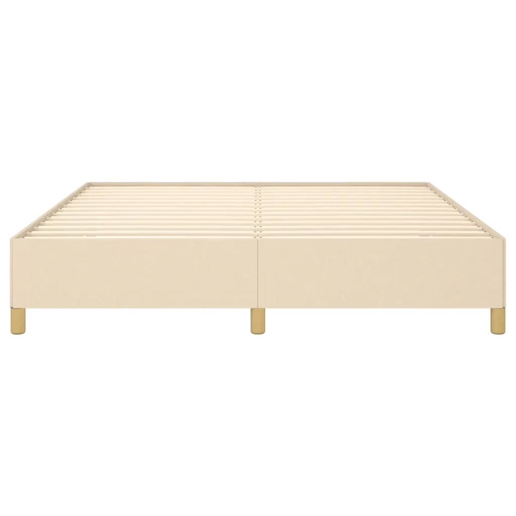 Letto matrimoniale | Letto per adulti | Giroletto senza Materasso Crema 180x200 cm in Tessuto
