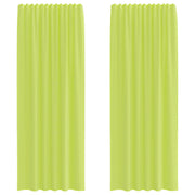 Tende in Voile con Tasche per Aste 2 pz Verde Mela