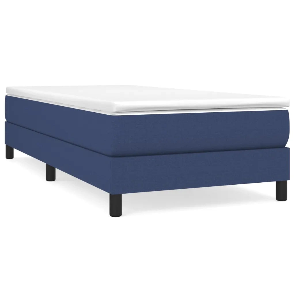 Giroletto a Molle con Materasso-Struttura Letto Blu 90x200 cm inTessuto 329945