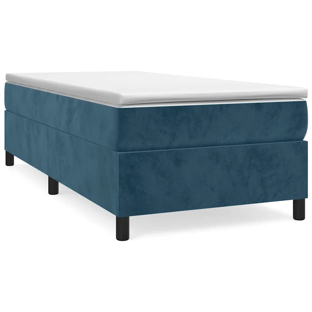 Struttura Letto a Rete a Molle Blu Scuro 90x200 cm in Velluto 3121100