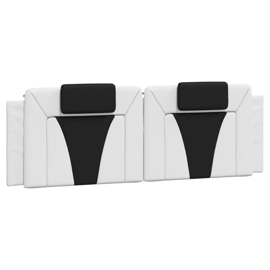 Letto matrimoniale | Letto per adulti | Giroletto Viana con LED senza Materasso Bianco e Nero 160x200 cm