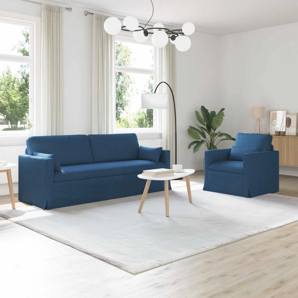 Set di divani 2 pcs Blu 198 x 78 x 80 cm Tessuto 3407587