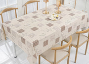 Tovaglia Antimacchia PVC Proteggi Tavolo Maniva Glitter Riga Flower - 140x160 - D5 Beige