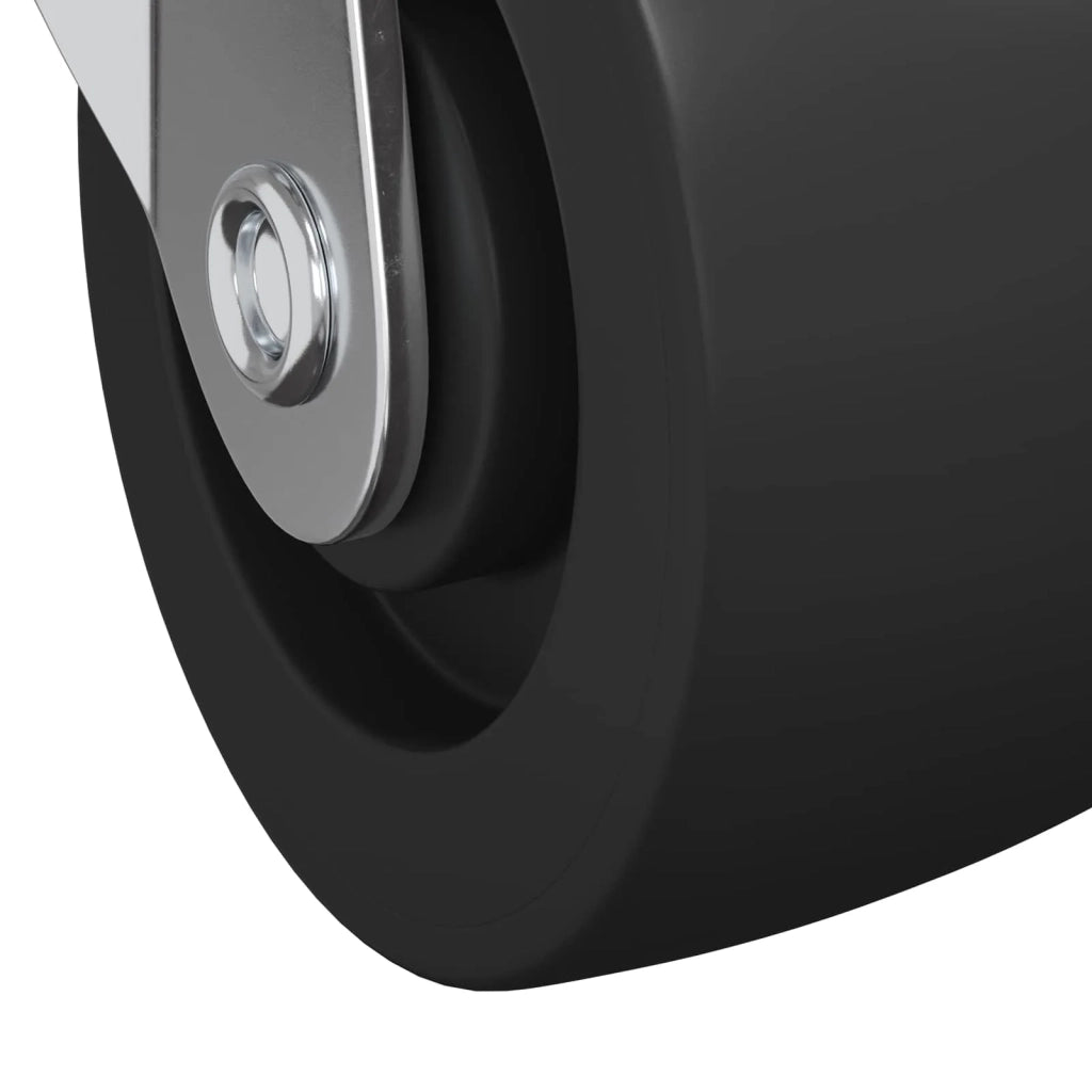 Ruota 2 pcs Nero e argento 50,7 x 50,7 x 24,4 mm Ferro e nylon 864760