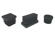 BL PUNTALE ALETTATO TONDO 25 MM NERO 8 PZ- 5,0 blister