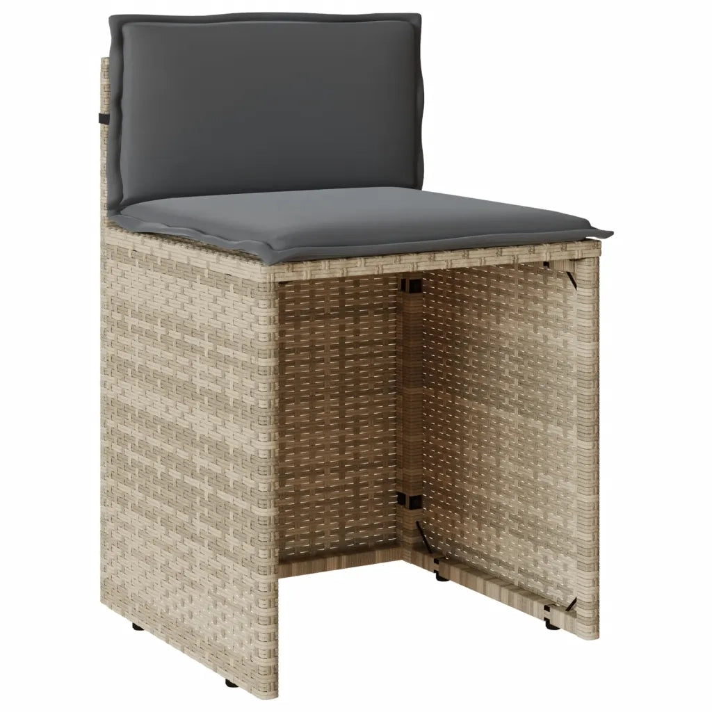 Set da Bistrò 3 pz con Cuscini Grigio Chiaro in Polyrattan 4003874