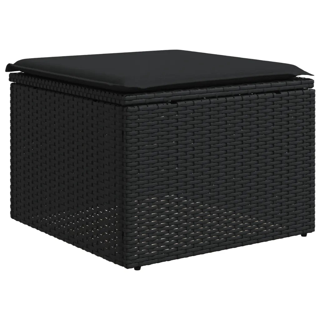 Set Divani da Giardino con Cuscini 7pz Nero Polyrattan 3220494