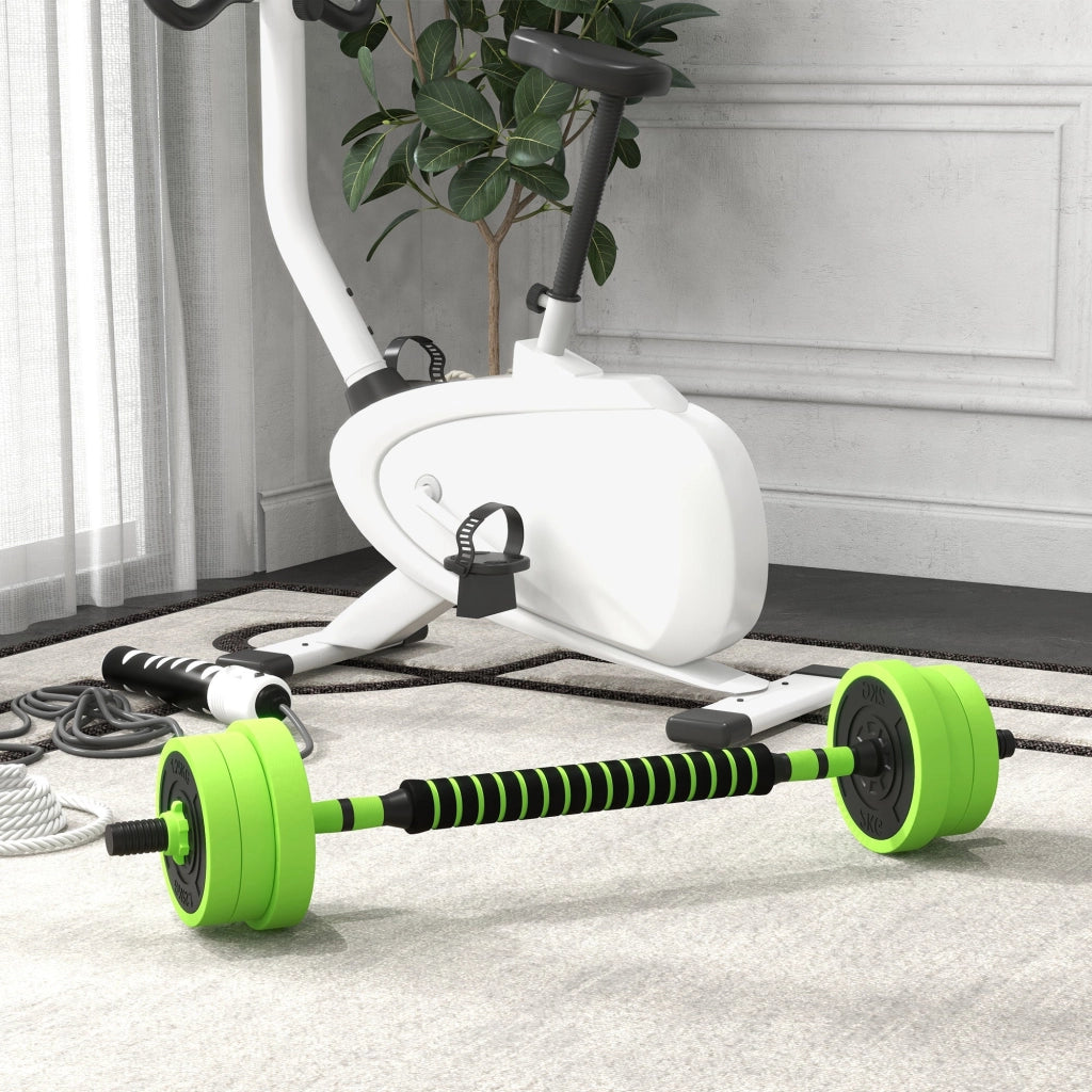 Set Pesi da Palestra 4 in 1 40 Kg Utilizzabili come Kettlebell Manubri e Bilancieri
