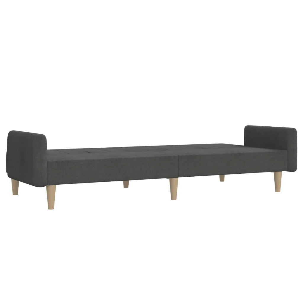 Divano letto | Sof¨¤ letto | Letto singolo a 2 Posti Grigio Scuro in Tessuto