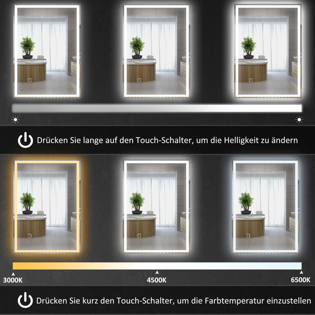 Specchio da Bagno con LED ¨C Minimal ¨C Bianco