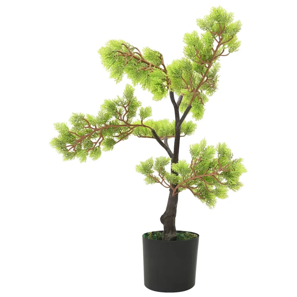 Bonsai di Cipresso Artificiale con Vaso-Piante Decorative 60 cm Verde