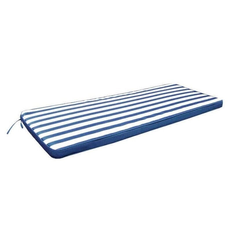 CUSCINO REAL IMBOTTITO A RIGHE BIANCO E BLU 150 X 45  CM