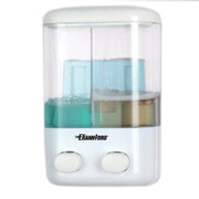 Dispenser di sapone liquido a parete a due vani - Bianco