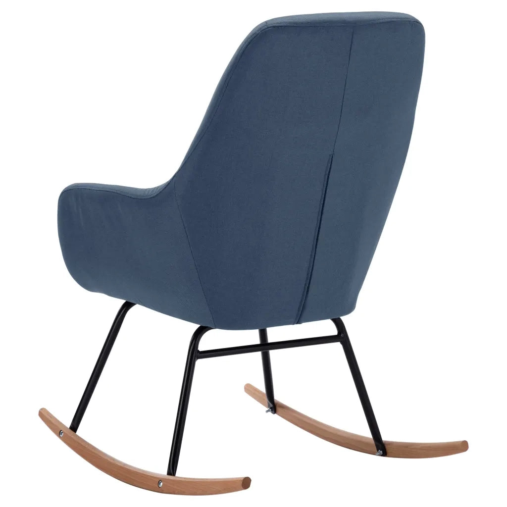 Sedia a Dondolo Blu in Tessuto 289541