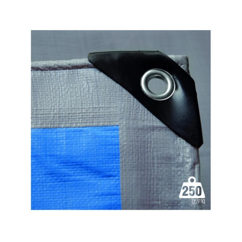 Telo ochiellato grigio/blu 3x4 m