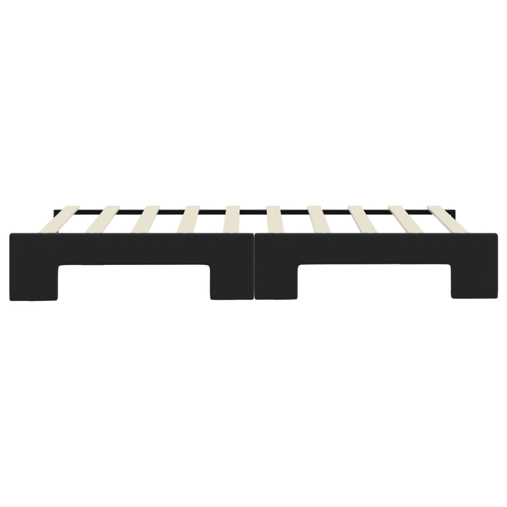 Divano letto | Sof¨¤ letto | Letto singolo Estraibile Nero 90x190 cm in Velluto