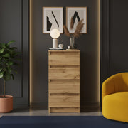 Commode SOLA - Quercia Wotan - 4 Cassetti - Larghezza 40 cm, Altezza 90 cm, Profondit? 43 cm