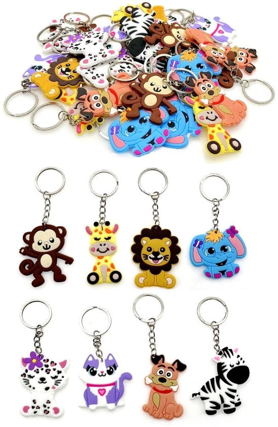 Sostituti di chiave in silicone per animali - 32 pezzi - Accessori per festa - Idee per regali - Adatti per bambini - Accessori per party