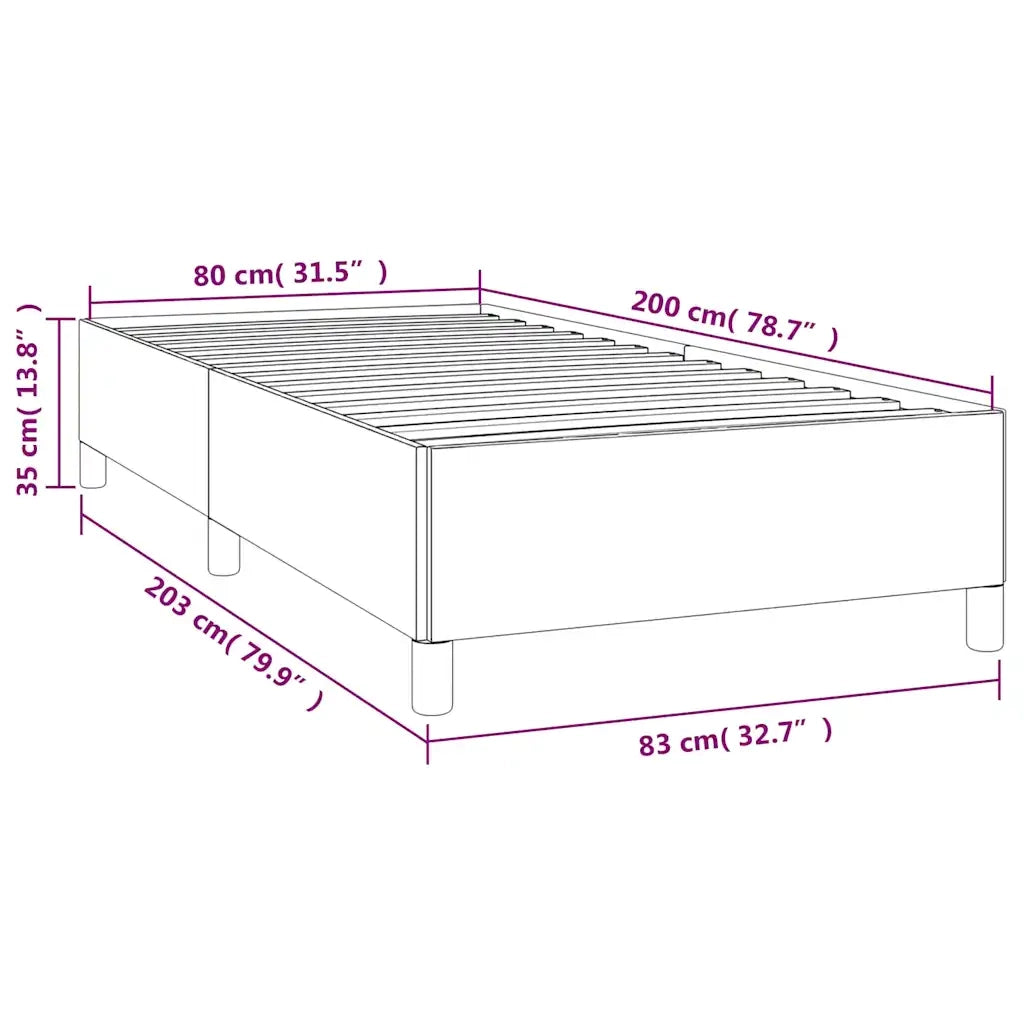 Giroletto senza Materasso Blu Scuro 80x200 cm in Velluto 347292