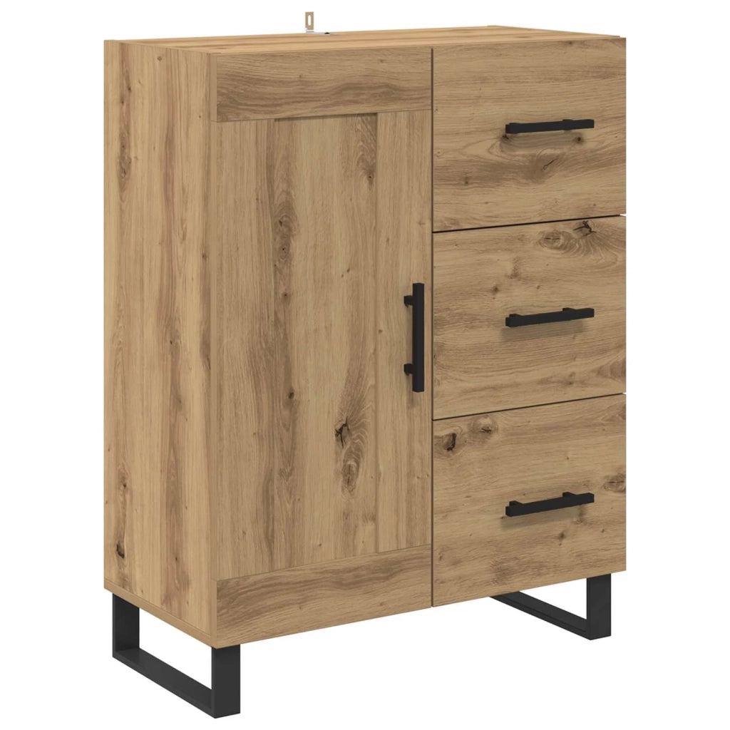 Credenza con Cassetto-Buffet-Armadio da cucina Rovere artigianale 69,5 x 34 x 180 cm 471701