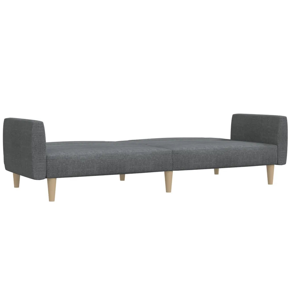Divano Letto a 2 Posti Grigio Chiaro in Tessuto 375784