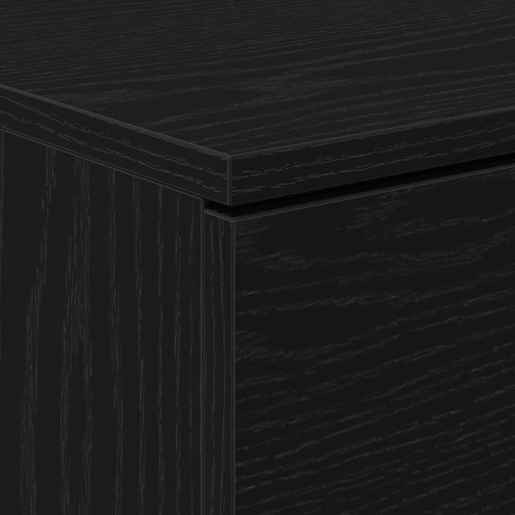 Armadio da Notte Rovere Nero 40 x 65 x 65 cm Legno multistrato 862767