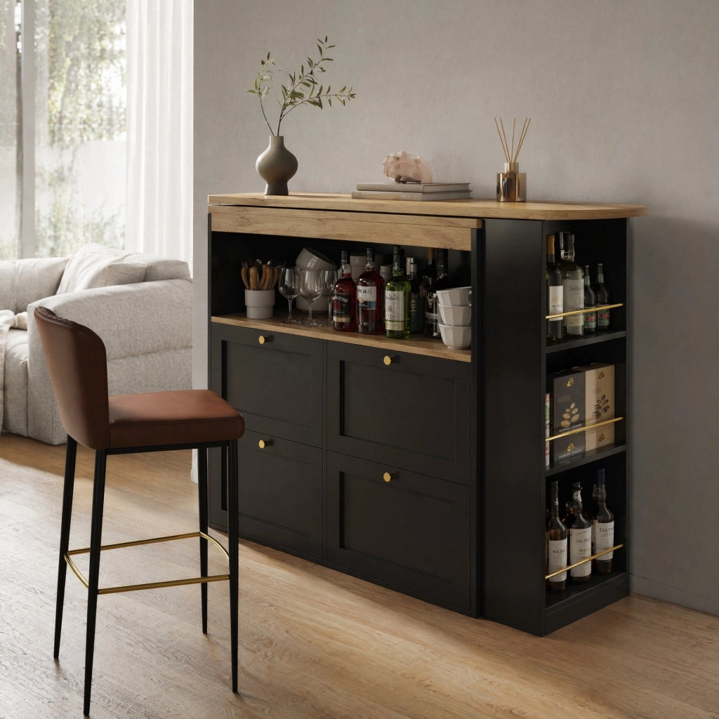 ARMADIO MODULARE Girevole 105x39x102 cm MDF Nero