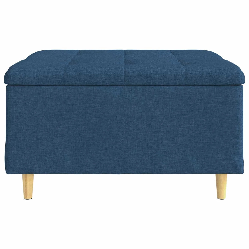 Pouf contenitore con cuscino Blu 80 x 80 x 45 cm Tessuto 876838
