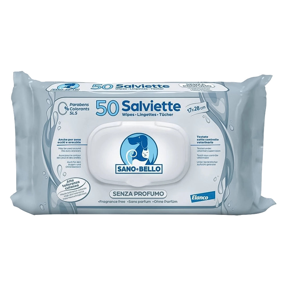 SALVETTE DETERGENTI 'SANO E BELLO' senza profumo  - SANO E BELLO