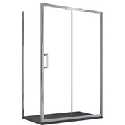 Box Doccia Angolare 80x150 cm 1 anta Scorrevoli 2 Lati Fissi in Cristallo trasparente 6mm H195 Bonussi Sole