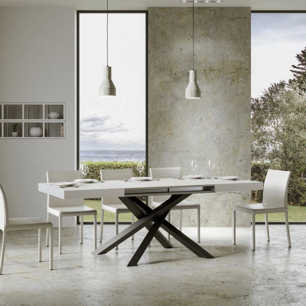 Tavolo Allungabile 180-440x90x77 cm Volantis Bianco Frassino