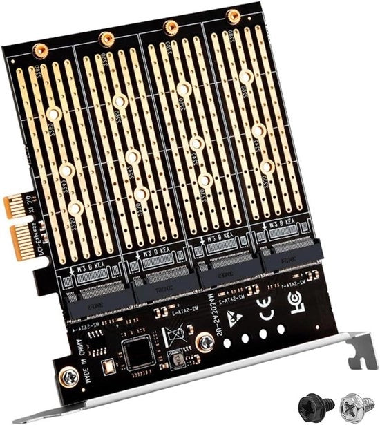 Adattore M.2 NVME a PCL-E 1X per desktop computer espansione con M-key NVME/B-key SATA.