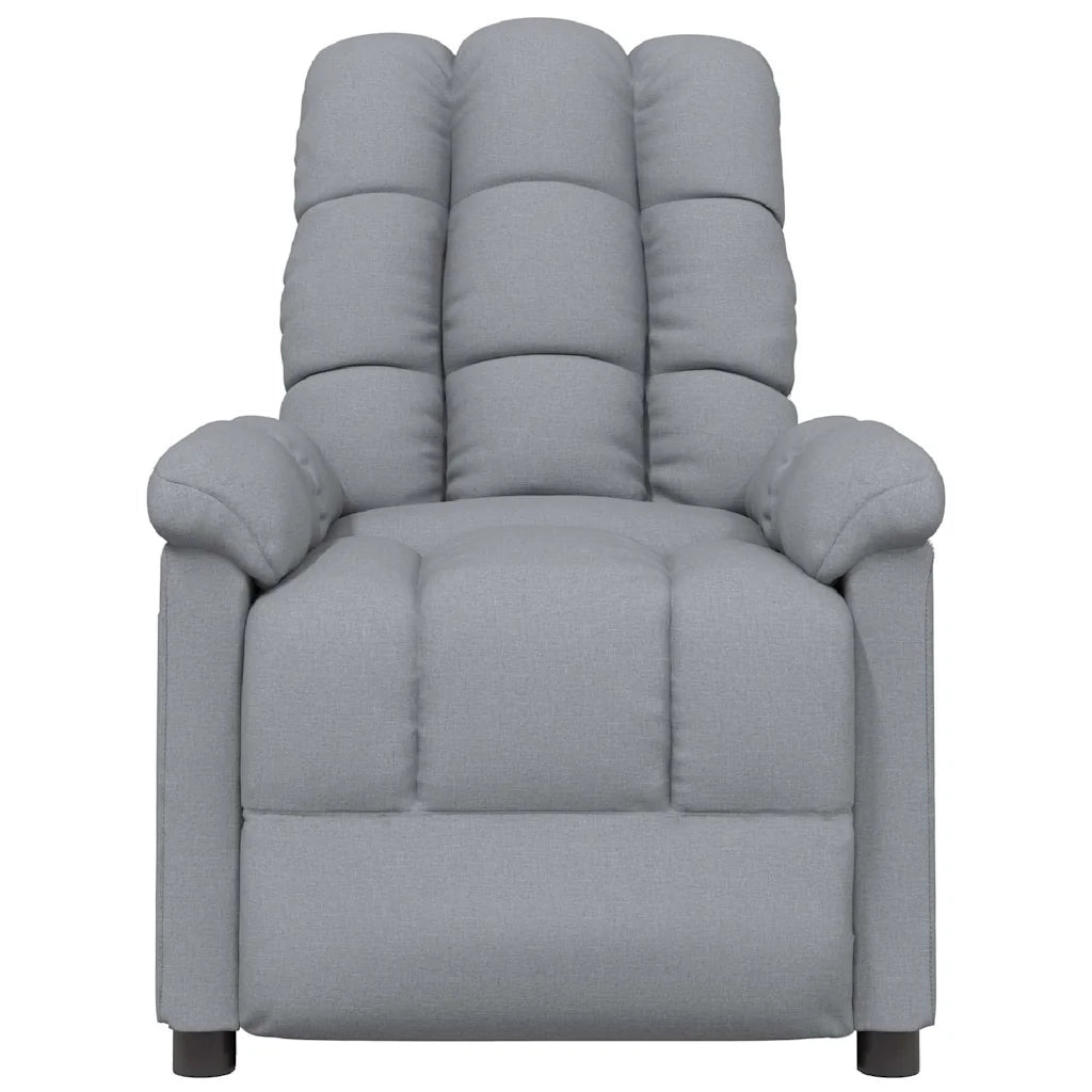 Poltrona Reclinabile in Tessuto Grigio Chiaro 289796