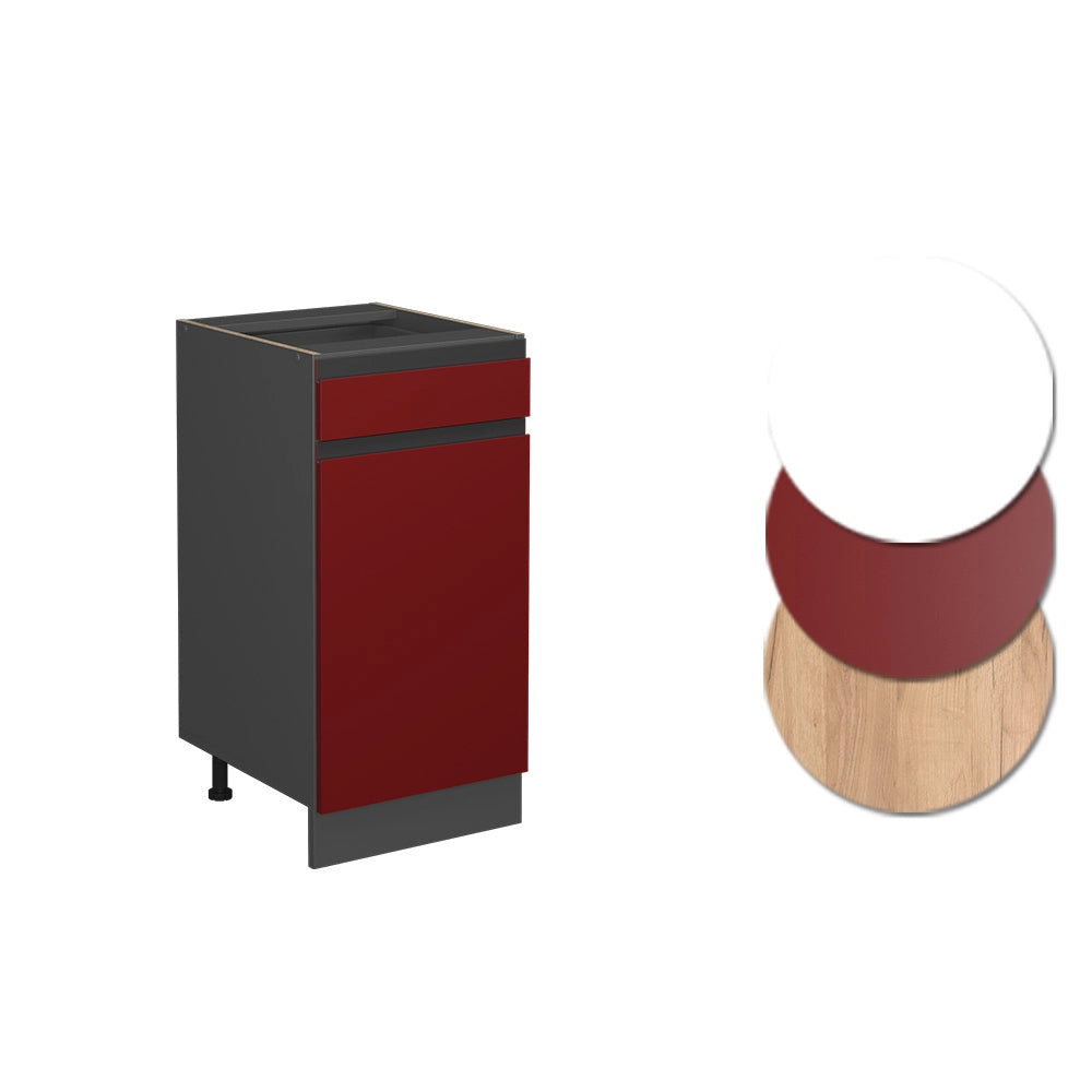 Vicco Mobiletto base per cucina Rosso 40 cm PL Marmo