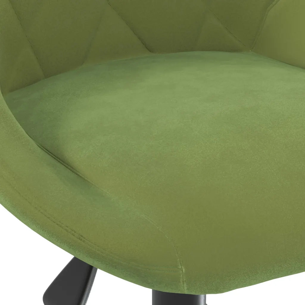 Sedia da Ufficio Girevole Verde Chiaro in Velluto 335486