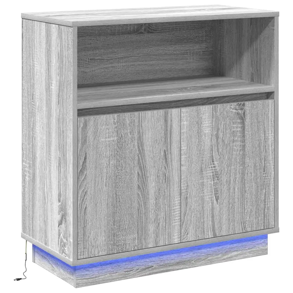 Madia LED Grigio Sonoma 71 x 34,5 x 75 cm Legno multistrato 869655