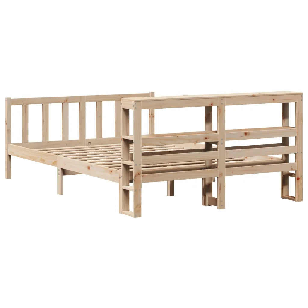 Letto senza Materasso-Struttura Letto 160x200 cm in Legno Massello di Pino 906177