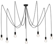Lampadario a sospensione Nowodvorski Spider nero 7xE27