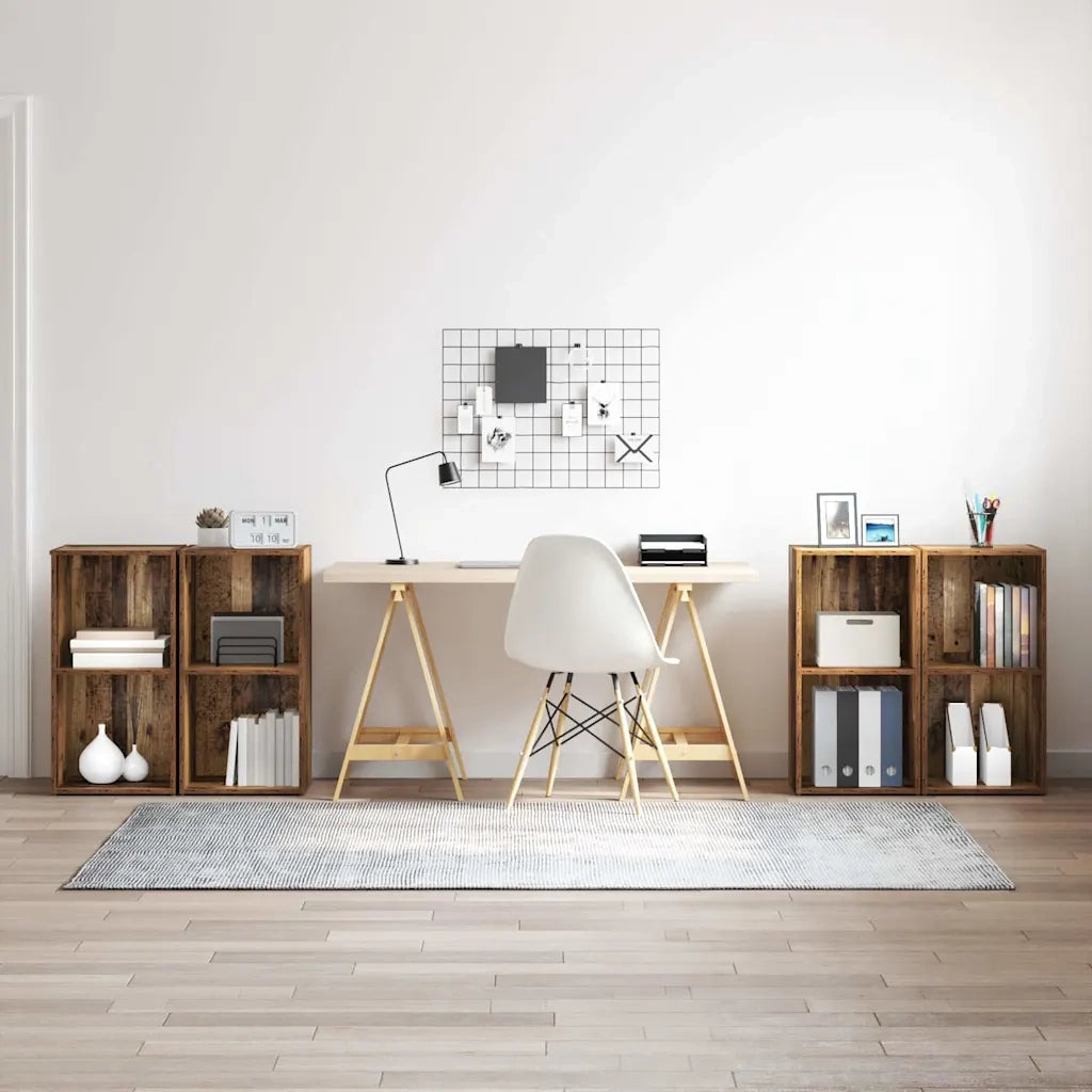 Set mobile TV 4 pcs Legno vecchio 37 x 37 x 72 cm 3393528