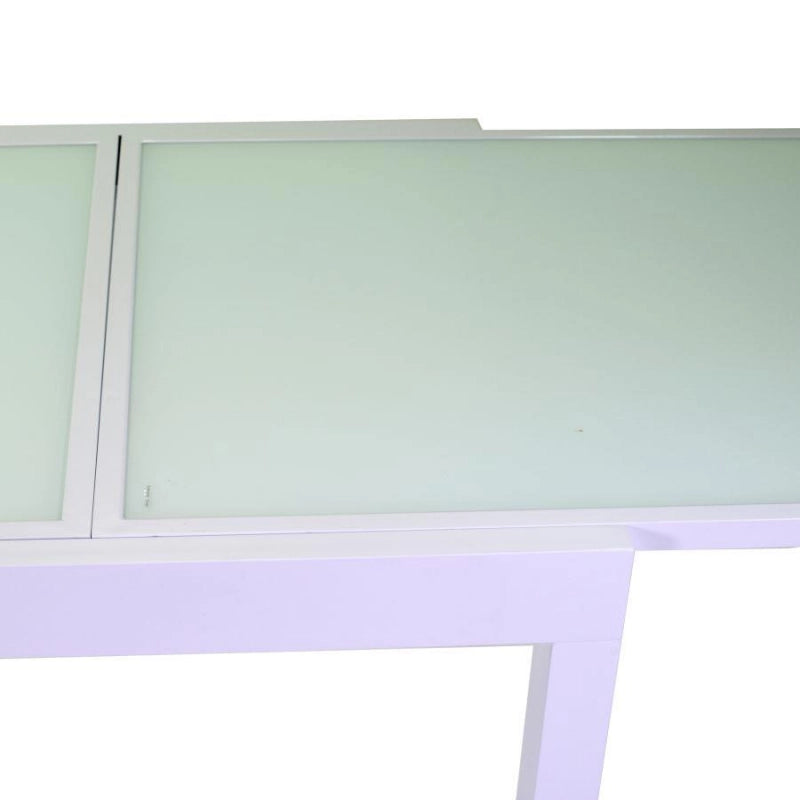 Tavolo alluminio boise bianco opaco allungabile cm 90/180x90h75