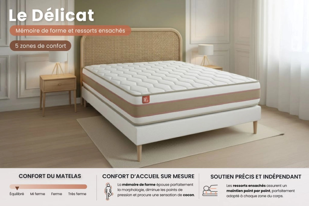Set materasso e base 160x200 cm - Le Délicat