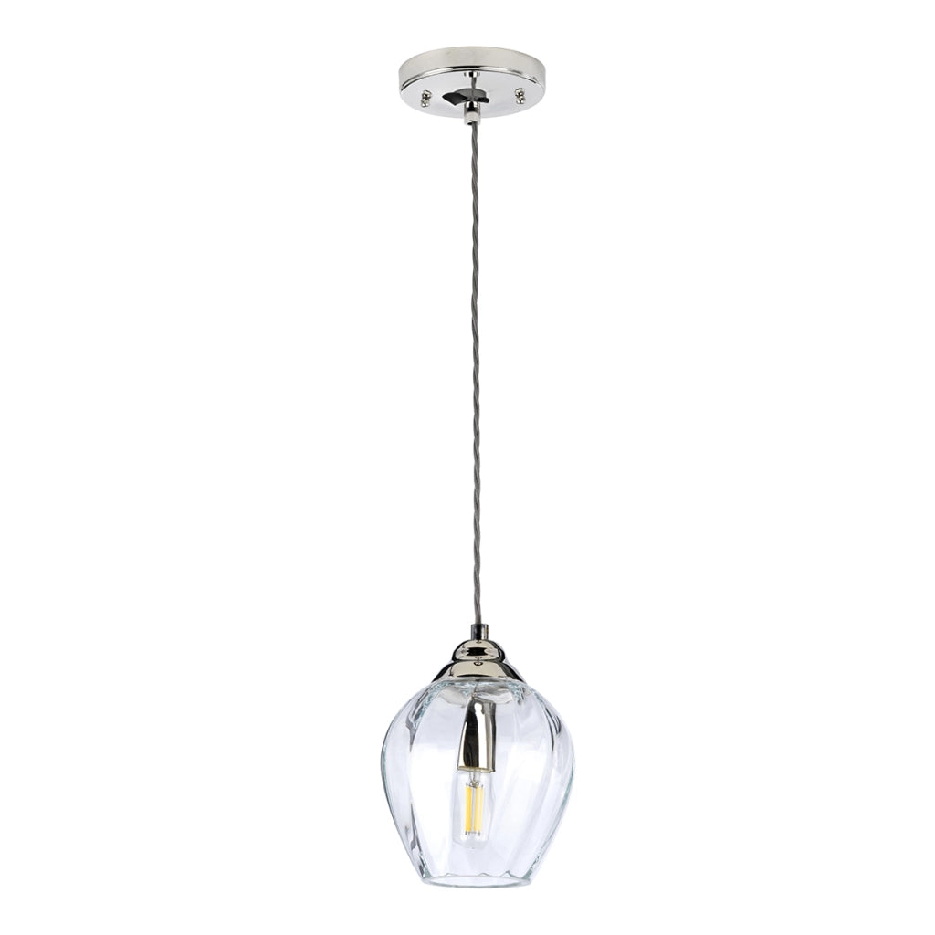 Lampada a sospensione Tiber nichel lucidato E27 Elstead