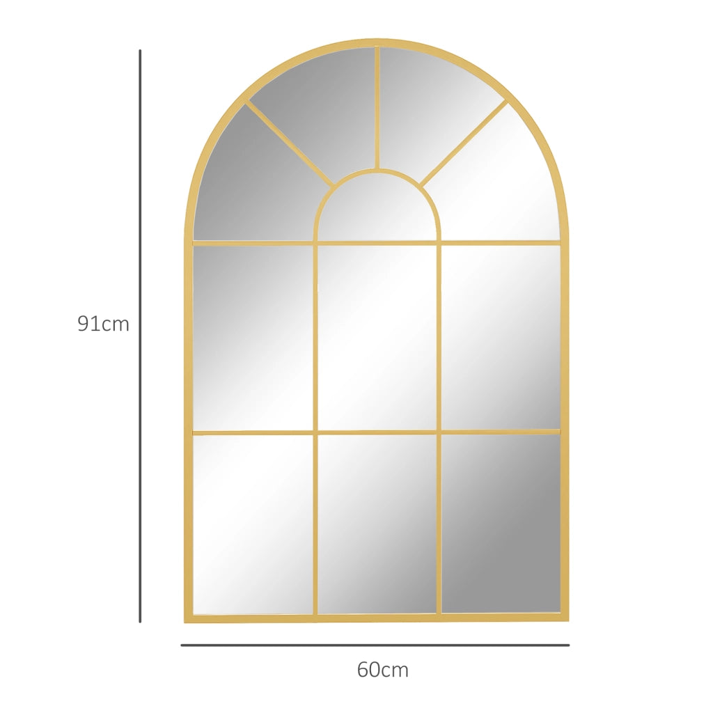Specchio per Muro Finestra ¨C Minimal ¨C Dorato 91x60 cm