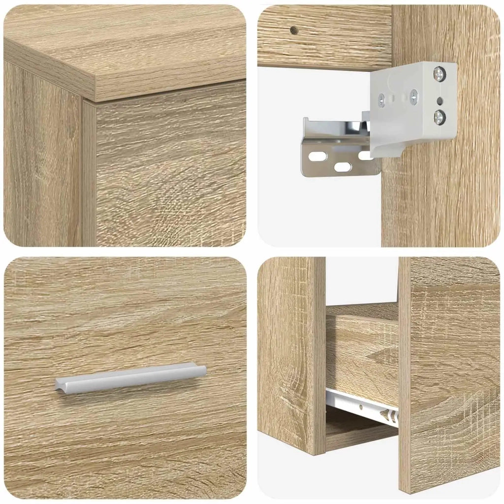 Set di mobili per il bagno 2 pcs Rovere Sonoma 3403946
