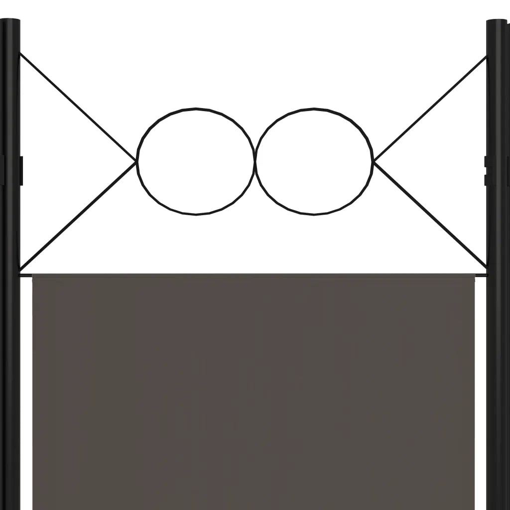 Divisorio Ambienti | Divider per stanze | Paravento a 4 Pannelli Antracite 160x180 cm